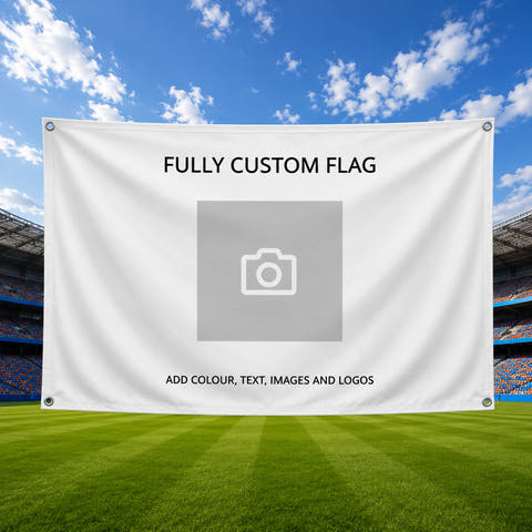 Custom football flag design illustration; choose 3x2ft